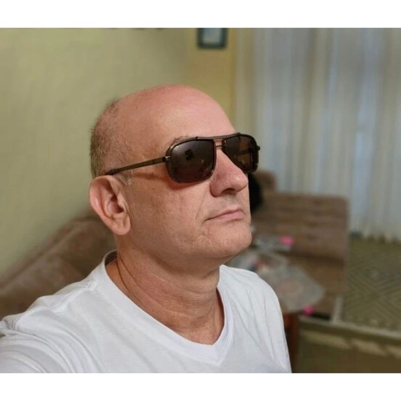 Men's Vintage UV400 Protection Steampunk Polarized Rectangular Sunglasses - Picture 6 of 8